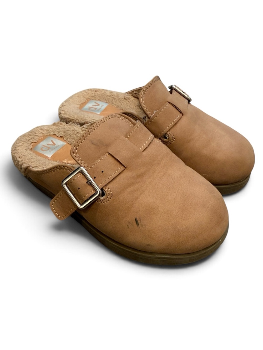 Dolce Vita | Tan Faux-Suede Buckle Clog Mule for Girls